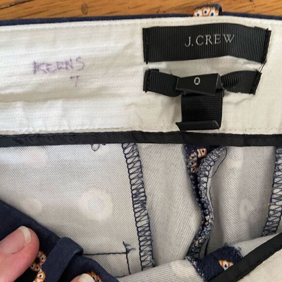 J. Crew Navy Foulard Minnie Cigarette Pants 0 - Picture 8 of 8